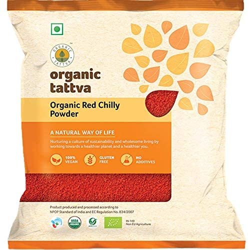 51T74L2IKfL - Manvik Foods Organic Tattva, Organic Dried Red Chilli Powder - 200 Gram | Quality Mirchi Powder, Naturally Processed, from Farm Picked Fresh Red Chilli Pepper