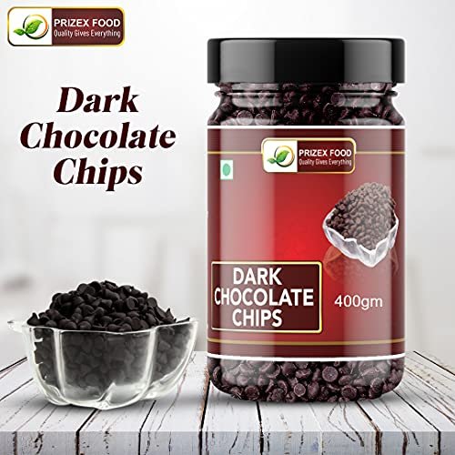 51TI5Mdim6L - Manvik Foods Prizex Dark Choco Chips | Dark Chocolate Chips | Chocolate Chips for Cake topping Decoration | Baking Desserts - ice Creams - Cookies Brownies-400gm - Image 3