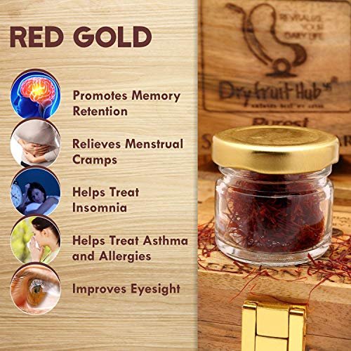51UZQ40c5NL - Manvik Foods Dry Fruit Hub Saffron Original Kesar 1gm | Kesor | Zafran | Keshar | Grade A+++ Kesar For Pregnant Women Kesor | WHO-GMP ISO Certified With Free Antique Wooden Box - Image 5