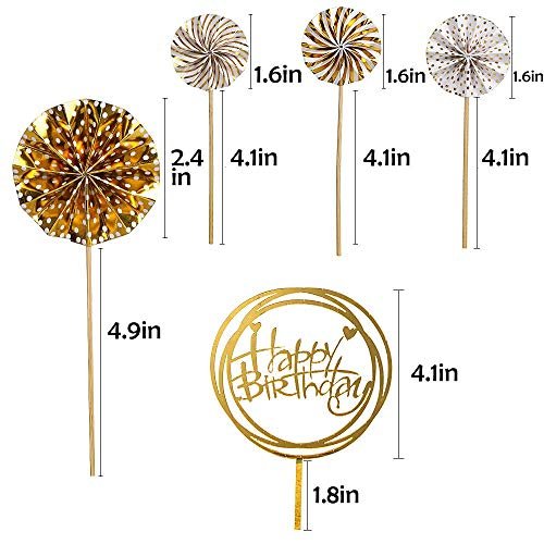51VP8ghA4L - Manvik Foods Party Propz Happy Birthday Cake Topper - 6Pcs, Birthday Decoration Items For Girl | Cake Toppers For Cake Decoration | Happy Birthday Cake Topper | Cake Decoration Items | Confetti Balloon Cake Topper - Image 4
