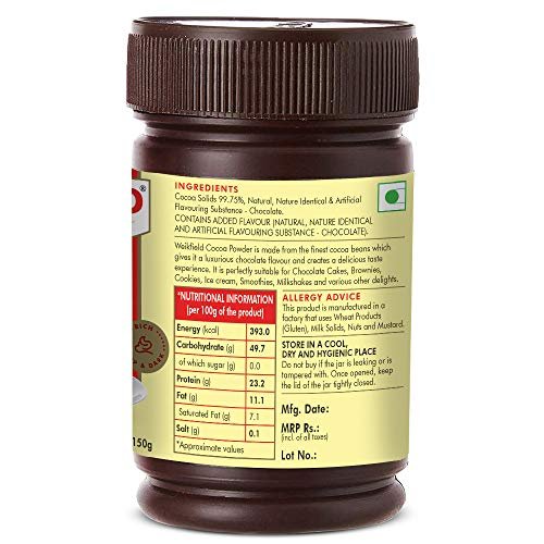 51WFaNgj1HL - Manvik Foods Weikfield Cocoa Powder, 150g - Image 3