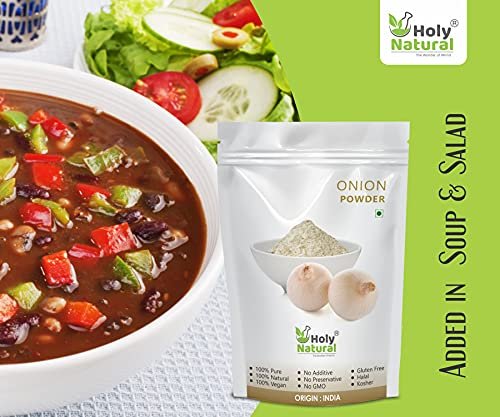 51XC3iXi5nL - Manvik Foods Holy Natural Onion Powder (250gm), used in Seasoning, Pizza, Sandwich, Pasta, Soup, Salad, Gravies, Many More Tasty Dishes, Promote Bone Health, Good For Health. - Image 5
