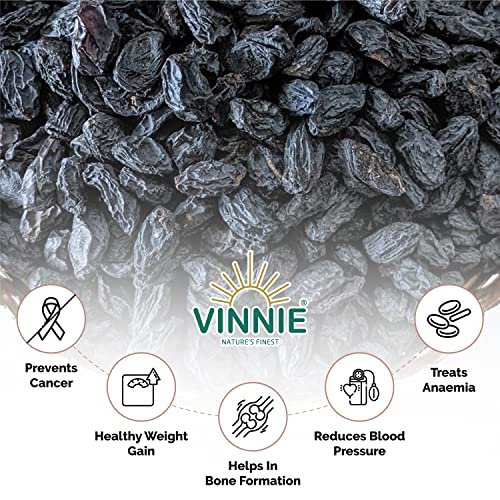 51XSHBs1eKL - Manvik Foods Vinnie Best Afghani Black Raisins | Fresh Kishmish 250gms - Image 3