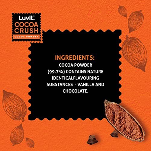 51XqoVk7tNL - Manvik Foods LuvIt Cocoa Crush - Cocoa Powder | Unsweetened, Vegan, Gluten Free | Perfect for Baking Cakes, Cookies | Shakes, Smoothies, Frosting making | Pack of 4-95g each - Image 4