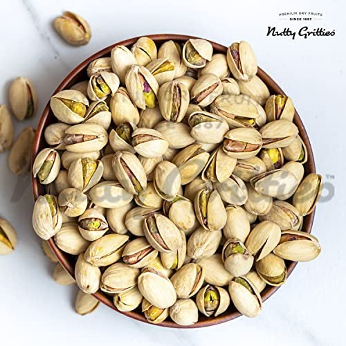 51Y9npoShL - Manvik Foods Nutty Gritties California Roasted Pistachios|Pista Lightly Salted, Dry Roasted, Non Fried, Zero Oil, Crunchy Healthy Snack -200g ( Pack of 5 ) - Image 7