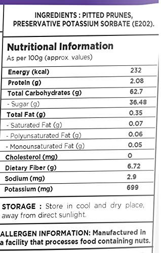51YRnWVQ4L - Manvik Foods Nutty Gritties California Pitted Prunes - Dried Fruit Plums (Pack of 2 - 200GMS Each) - 400GMS - Image 6