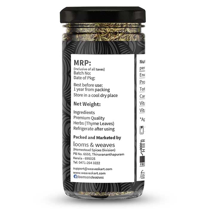 51YrtN2v7SL - Manvik Foods 100% Pure & Natural Freeze Dried Thyme Leaves - 25 GMS (Special Grade Seasoning Herb) - Image 4