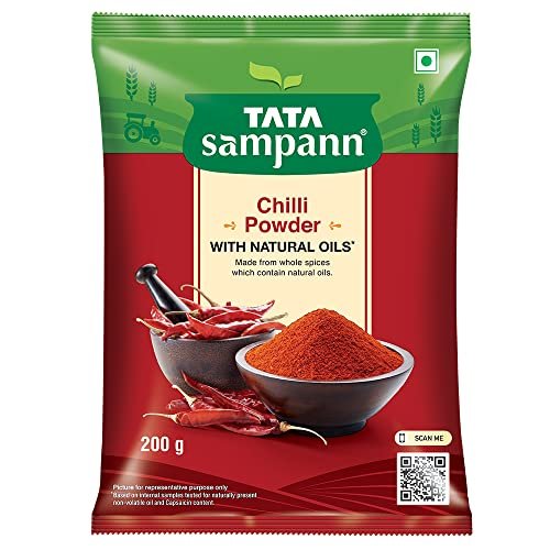 51aYc3pA0nL - Manvik Foods Tata Sampann Chilli Powder With Natural Oils, 200g