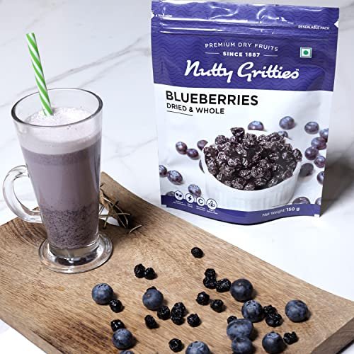 51c5NygIBLL - Manvik Foods Nutty Gritties Dried Blueberries 150g | Blueberry, Healthy Snack for Kids and Adults - Image 5