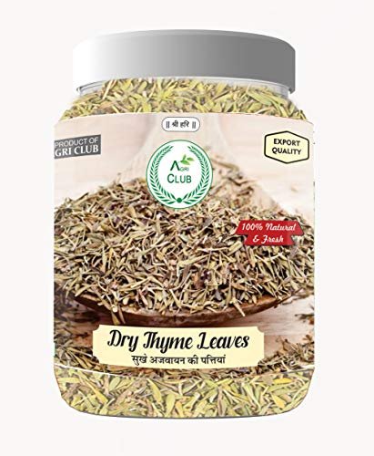 51dBkeq8zuL - Manvik Foods Dried Thyme Leaves 200gm | for Seasoning, Italian, Sauces, Salad, Sandwiches Pizza Herbal Tea | Agri Club