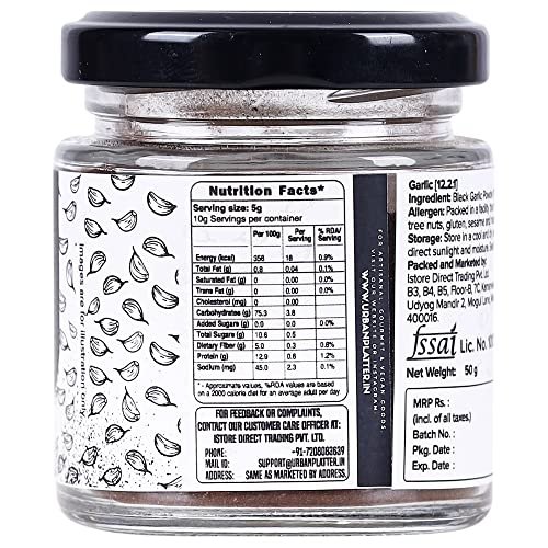 51dHC9pHmL - Manvik Foods Urban Platter Fermented Black Garlic Powder, 50g - Image 4