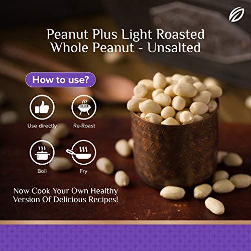 51e5EutS4gL - Manvik Foods SHREGO Peanut Plus Light Roasted Whole Peanut Unsalted 360G, Snacks and Namkeen (2X180G Vacuum Packed) - Image 5