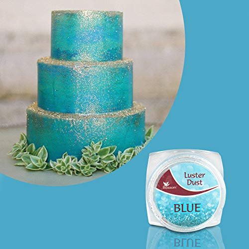 51eOMjIcbgL - Manvik Foods BLOSSOM Edible Metallic Luster Dust for Cake Icing Decoration Glittering Sugar Shining Dust - Blue, 4 gm - Image 5