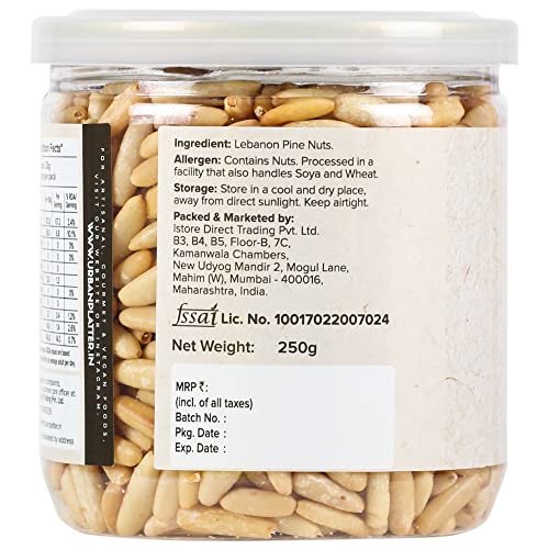 51eWFiQ DwL - Manvik Foods Urban Platter Lebanon Pine Nuts (Chilgoza), 250g - Image 3