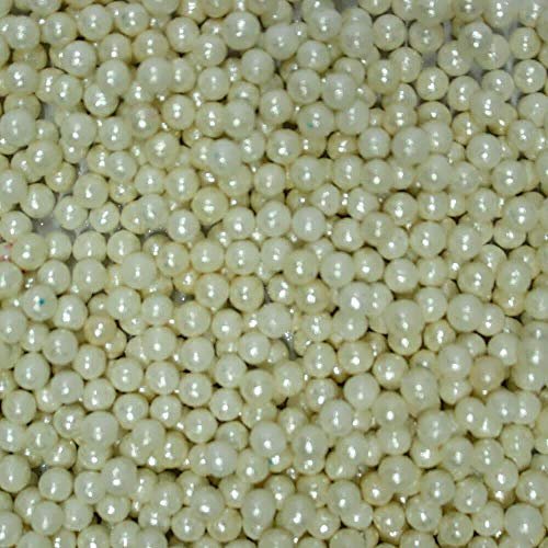 51ehzK1Zb3L - Manvik Foods Confect Edible White Disco Balls Sprinkles 5 MM 120 Gms for cake cupcake decor - Image 3