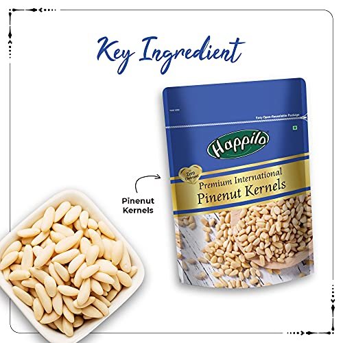 51gm71T7CaL - Manvik Foods Happilo Premium International Exotic Pinenut Kernels 150g | Chilgoza (Neja) Seeds | Dry Fruit Without Shell | Raw Lebanon Pine Nuts| Good For Heart & Boosts Energy - Image 5