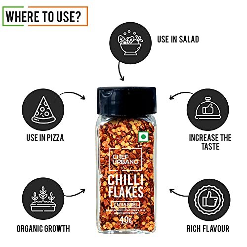 51h1NCDIoaS - Manvik Foods Chef Urbano Chilli Flakes Sprinkler 40g X 2 - Image 4