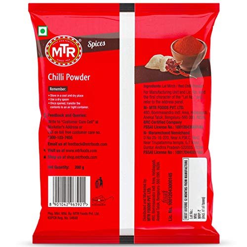 51h4Ma8vKL - Manvik Foods MTR Chilli Powder 250g - Image 3