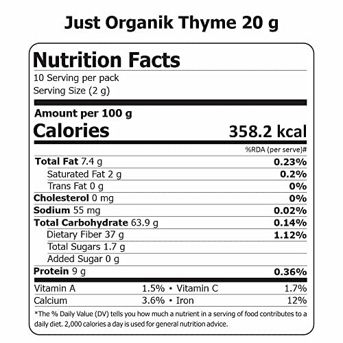 51iopoDCeLL - Manvik Foods Just Organik Thyme 20gm, 100% Organic - Image 6