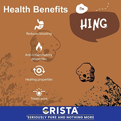 51jPbRzDZhL - Manvik Foods CRISTA Compounded Hing Powder | Bandhani Hing | Pure Asafoetida | Extra Strong Tadka | Zero added Colours, Fillers, Additives & Preservatives | Antioxidants rich | 100 gms - Image 4