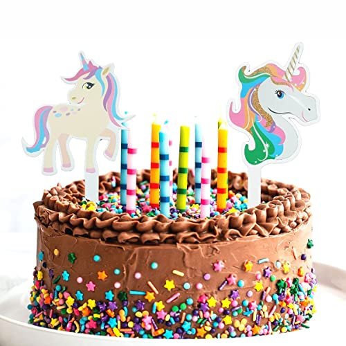 51jlrs AYyL - Manvik Foods Crackles Unicorn Cake Topper Cup Cake Topper - Pack of 2, Each Pack has 6 Toppers - Image 4