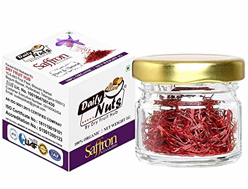 51k4TXQOuL - Manvik Foods Dry Fruit Hub Saffron Original Kashmiri Kesar 1gm Kesher | Keshar Kashmir Zafran | kisar | kungumapoo Original For Pregnant Women | Pooja | Tilak | Biryani