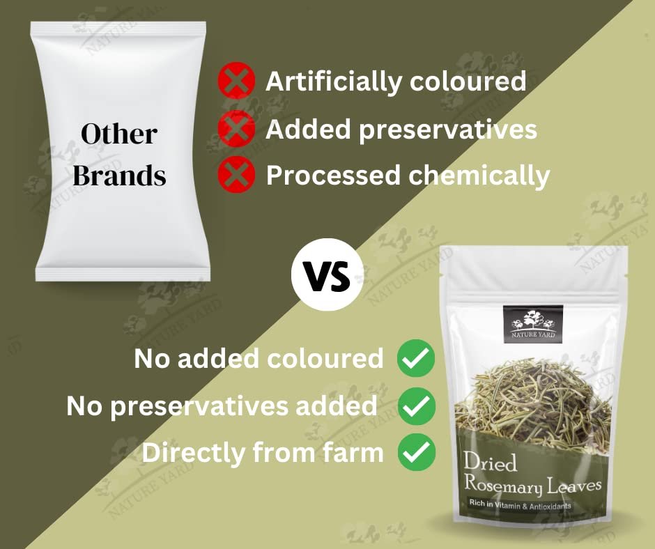 51kT5ba9S6L - Manvik Foods NATURE YARD Dried Rosemary Leaves For Hair Growth - 100Gm - Dry Herb For Cooking - Image 6