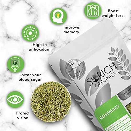 - Manvik Foods Sorich Organics Rosemary Herbal Tea 100gm | Rosemary Tea for Hair Growth, Weight Management | Boosts Immune System, Memory, Eye Vision | Rich in Antioxidants | Improves Digestion - Image 4