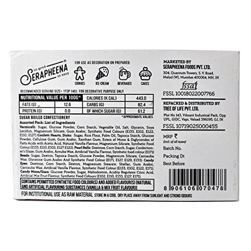 - Manvik Foods Serapheena|Serapheena Sugar Sprinkles for Cakes & Cupcakes Decoration (Party Time)|Vegetarian, Zero Maida, No Metallic Colours|100 g|Pack of 1 - Image 6