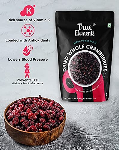 - Manvik Foods True Elements Whole Cranberry 500g - Cranberries Dry Fruit | Antioxidant Rich, Non-GMO, Gluten Free & Vegan | Healthy Snack - Image 5