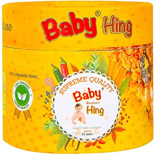 - Manvik Foods BABY Hing Crystals (50g) | Strong Asafoetida (Hing) for Cooking | 100% Pure and Organic Food Spice | Indian Flavour for Food | Premium-Quality Hing