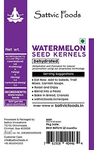 51mFOU8sUfL - Manvik Foods Sattvic Foods Raw Watermelon Seeds, 250g - Image 3