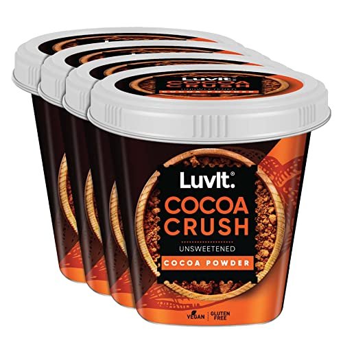 51oEoIkZ3BL - Manvik Foods LuvIt Cocoa Crush - Cocoa Powder | Unsweetened, Vegan, Gluten Free | Perfect for Baking Cakes, Cookies | Shakes, Smoothies, Frosting making | Pack of 4-95g each