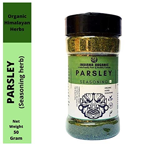 51oXdEX6cZL - Manvik Foods Indiana Organic Dry Parsley Crushed Leaf for Culinary Use, 50 Gm