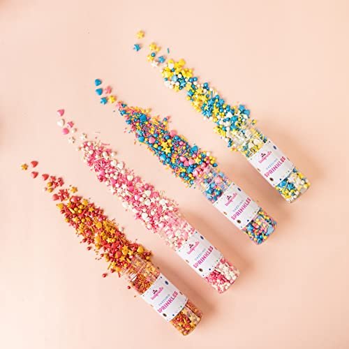 51rbF447bSL - Manvik Foods Tastycrafts Mix Metallic Sprinkles, 100 GM | Edible Sprinkle | Colorful Dazzling Sprinklefetti | Baking Cake Items | Candy Toppers for Cake, Cupcake, Dessert, Pastry, Cookies Decorations - DM 001 - Image 6