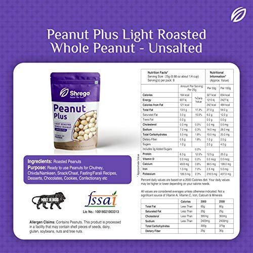 51sdMEKlgL - Manvik Foods SHREGO Peanut Plus Light Roasted Whole Peanut Unsalted 360G, Snacks and Namkeen (2X180G Vacuum Packed) - Image 8
