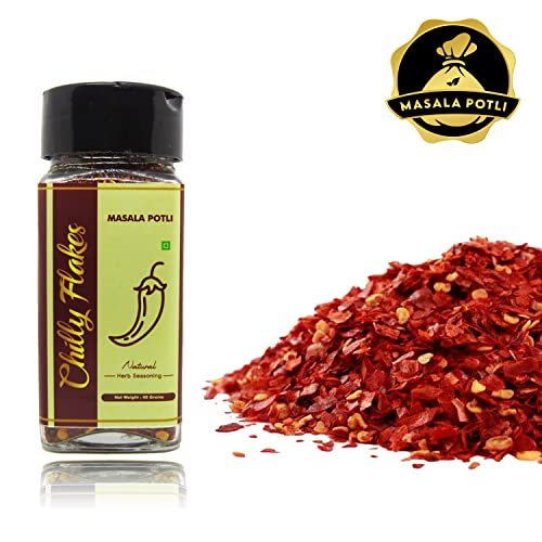51sjaMUhFPL - Manvik Foods MASALA POTLI� Dried Herbs Combo Chilly Flakes 40 Grams, Pizza Seasoning 55 Grams Italian Seasoning for Cooking, Garnishing (Chilly Flakes & Pizza Seasoning, Sprinkle Glass Packing) - Image 4