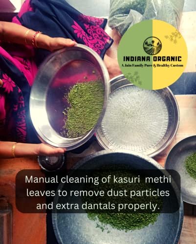 51tCgSKlgoL - Manvik Foods Indiana Organic Kasuri Methi, Dry Fenugreek Leaves, Kasoori Methi, Rajasthan Fresh OCT 2022 Harvest - 50 Gram - Image 5