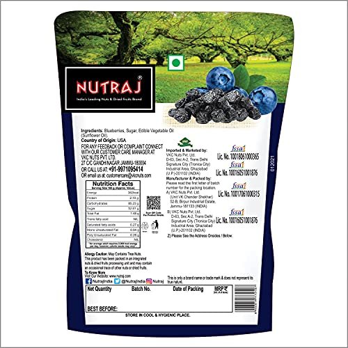 51u6gMc67pS - Manvik Foods Nutraj Dried American Blueberries 200g - Image 3