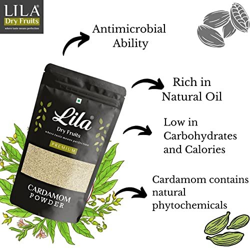 - Manvik Foods LILA DRY FRUITS Elite Aroma Green Chhoti Elaichi Hari Elaichi Cardamom Powder, 50 gm - Image 4