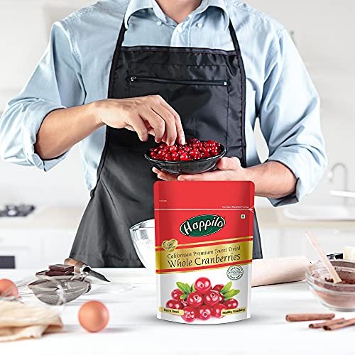 - Manvik Foods Happilo Premium Californian Dried and Sweet Whole Cranberries, 200g | Real Dried Fruit | No fat and Low Calories | High Antioxidants, Dietary Fiber & No Gluten - Image 7