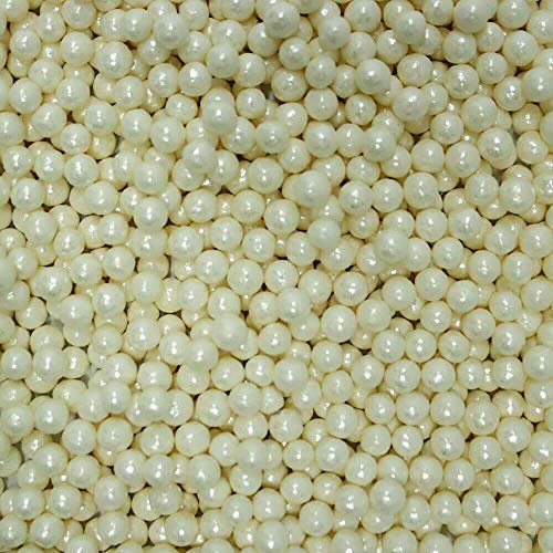 - Manvik Foods Confect Edible White Disco Balls Sprinkles 4 MM 120 Gms for cake cupcake decor - Image 3