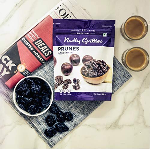 - Manvik Foods Nutty Gritties California Pitted Prunes - Dried Fruit Plums (Pack of 2 - 200GMS Each) - 400GMS - Image 4