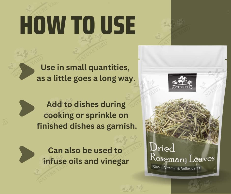 619tzEkmw6L - Manvik Foods NATURE YARD Dried Rosemary Leaves For Hair Growth - 100Gm - Dry Herb For Cooking - Image 4