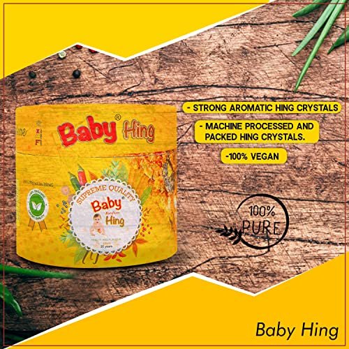 619yGQ2kYhL - Manvik Foods BABY Hing Crystals (50g) | Strong Asafoetida (Hing) for Cooking | 100% Pure and Organic Food Spice | Indian Flavour for Food | Premium-Quality Hing - Image 5