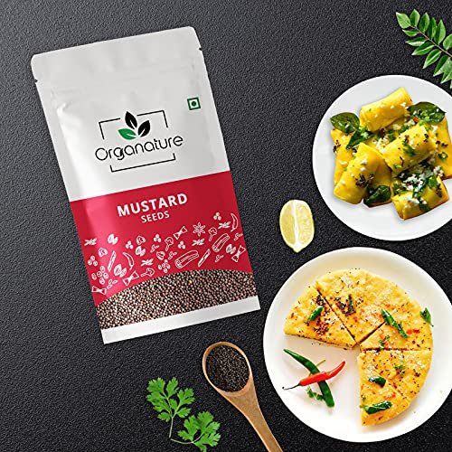 61PxIhy ZaS - Manvik Foods Organature Organic Fresh Mustard Seeds ( Small ) USDA Certified Sarso | Whole Rai | Whole Mustard Black | Indian Spice - Pack of (400 Grams) - Image 3