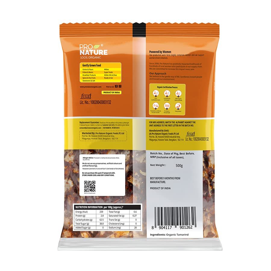 61j1k71RGQL - Manvik Foods Pro Nature Organic 100% Organic Tamarind, 500g - Image 3