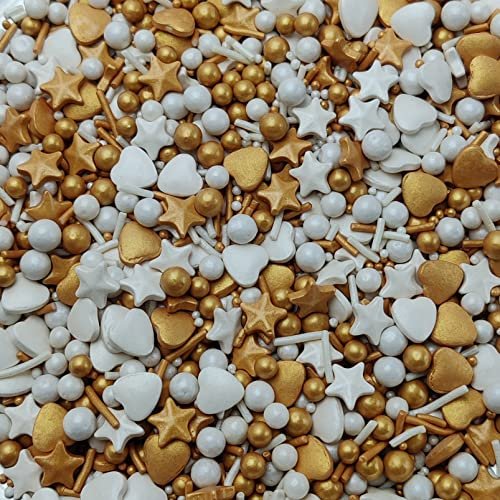 61tq02mvsL - Manvik Foods Tastycrafts Mix Metallic Sprinkles, 100 GM | Edible Sprinkle | Colorful Dazzling Sprinklefetti | Baking Cake Items | Candy Toppers for Cake, Cupcake, Dessert, Pastry, Cookies Decorations - DM 001 - Image 5