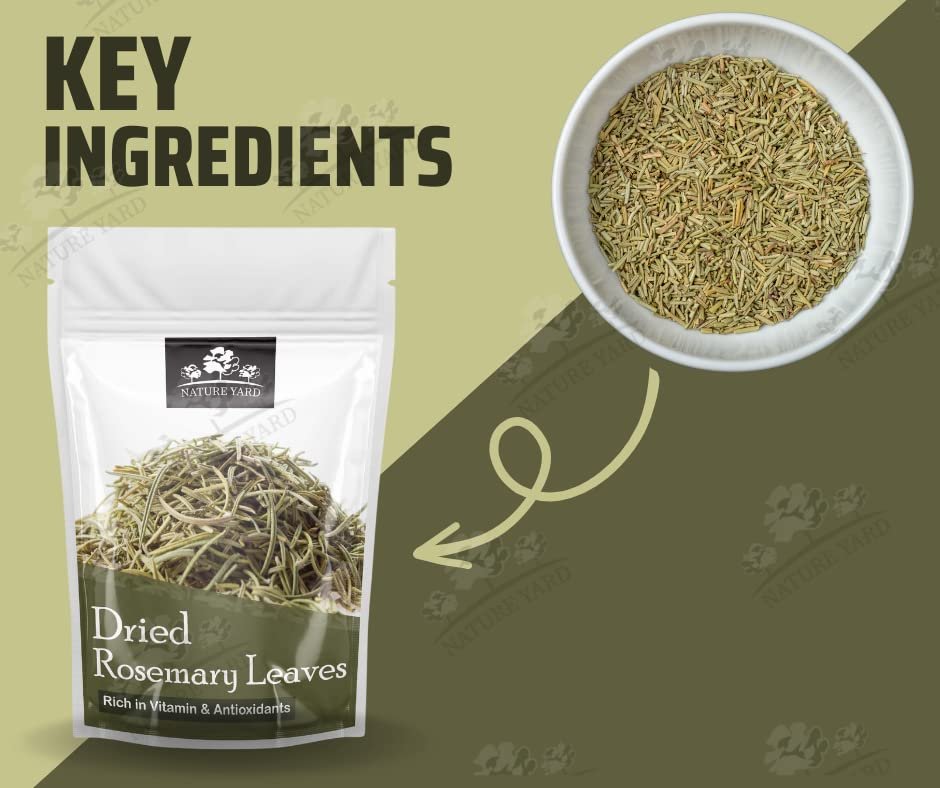 61vOKHEN90L - Manvik Foods NATURE YARD Dried Rosemary Leaves For Hair Growth - 100Gm - Dry Herb For Cooking - Image 5